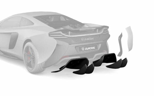 Elemente difuzor spate fibra carbon Mclaren 650S ZACOE