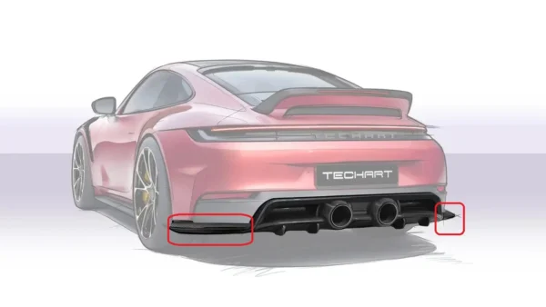 Aripioare Aero carbon spoiler Porsche 911 Carrera GTS 992.2 Techart
